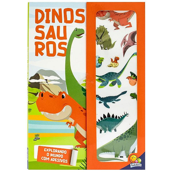 Livro Explorando o Mundo com adesivos: Dinossauros
