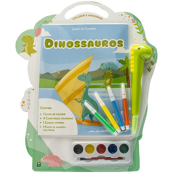 Livro Colorir e Imaginar: Dinossauros