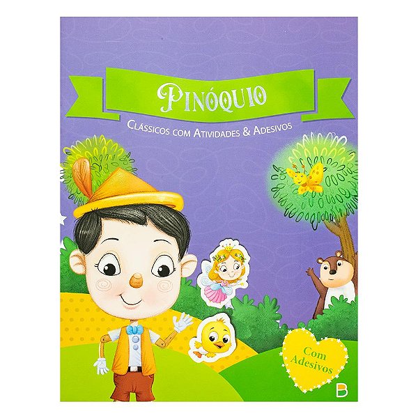 Livro Clássicos com Atividades & Adesivos: Pinóquio