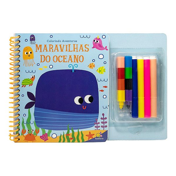 Livro Colorindo Aventuras: Maravilhas do Oceano