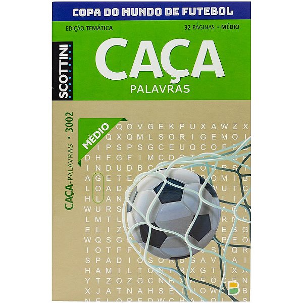 Livro Scottini temático caça-palavras copa do mundo médio (32p)...
