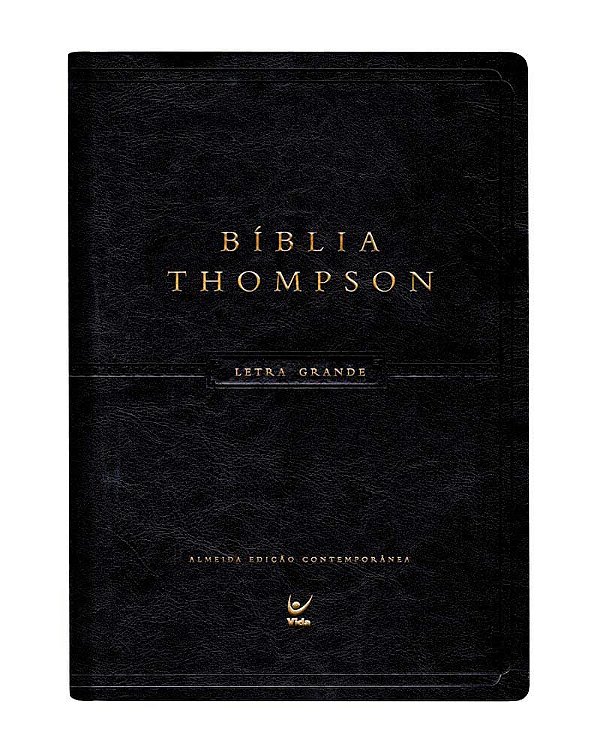 Livro Bíblia Thompson - Letra grande: Capa Luxo Preta