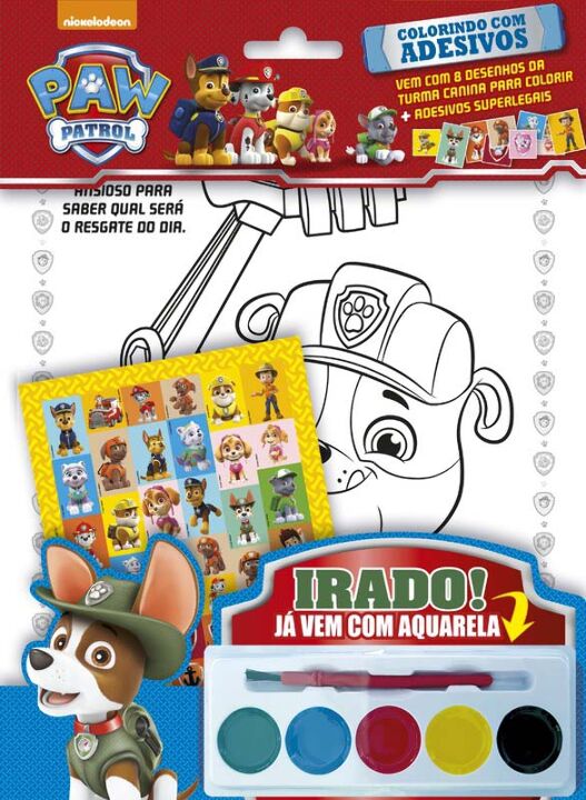 Livro Patrulha canina - Colorindo com adesivos