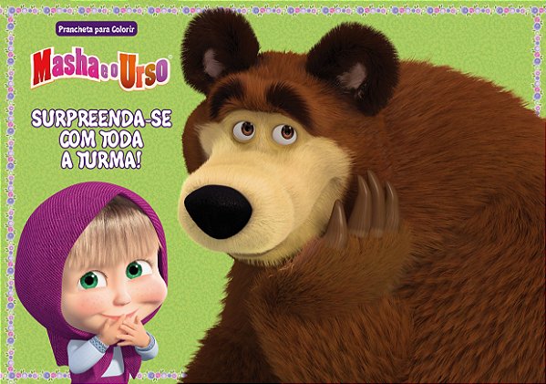 Livro Masha e o urso: prancheta para colorir