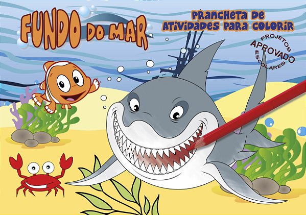 Livro Fundo do mar: prancheta de atividades para colorir