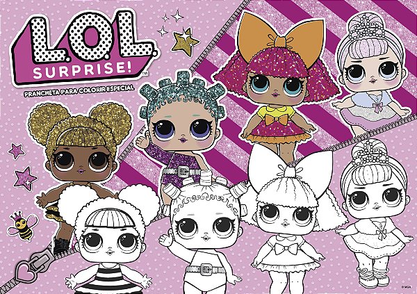 Livro L.O.L. Surprise!: prancheta para colorir especial
