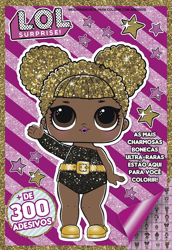 Livro L.O.L. Surprise!: megaprancheta para colorir com ad...