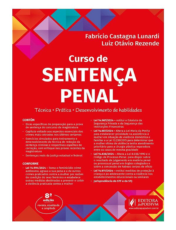 Livro Curso De Sentença Penal - 08Ed/25