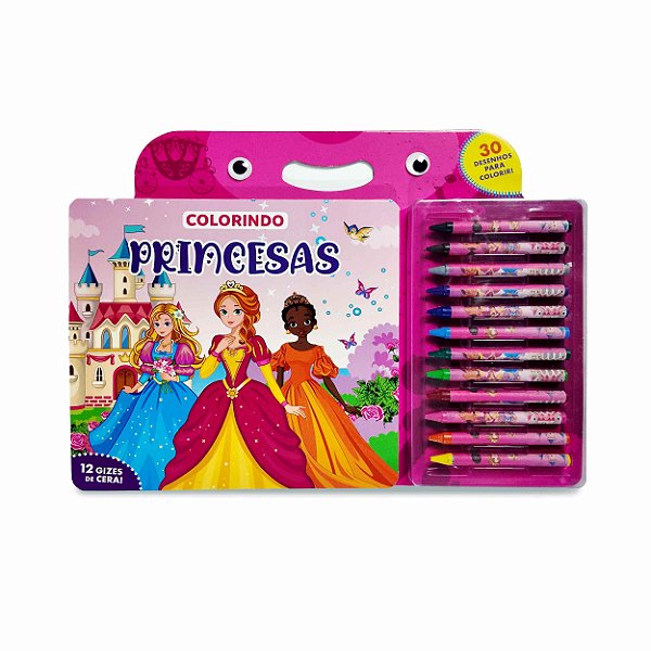Livro Colorindo Princesas - 30 Desenhos Para Colorir Com Giz De...