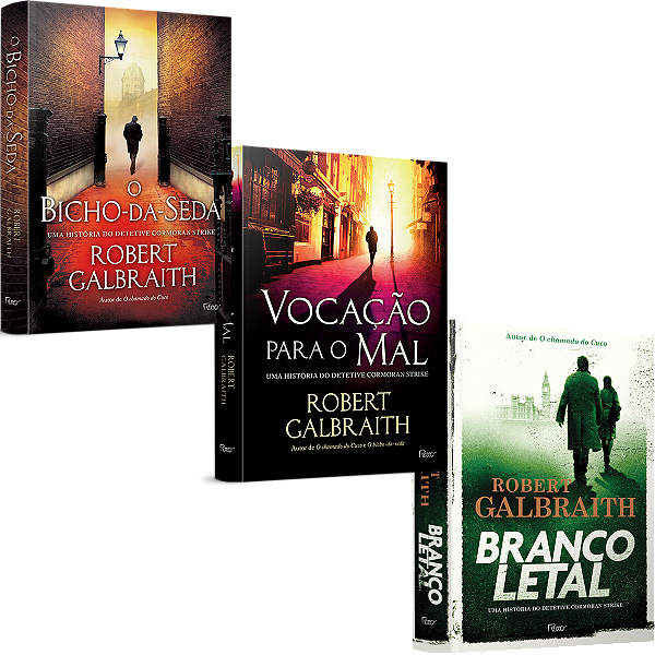 Livro Combo com três livros da série cormoran strike.