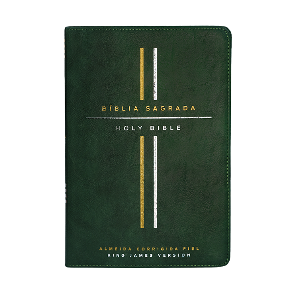 Livro Bíblia Bilíngue, Português (Acf) - Inglês (Kjv) - C...