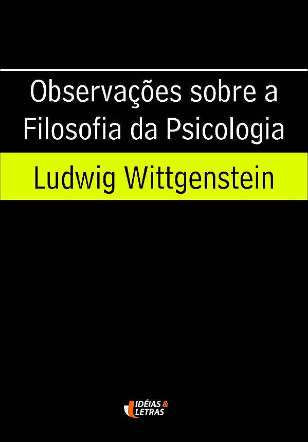 Livro Observações Sobre A Filosofia Da Psicologia
