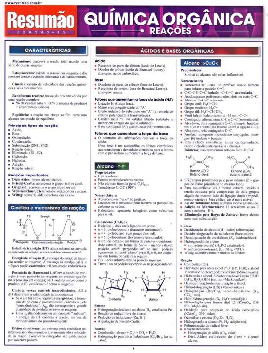 Livro Química orgânica: reações