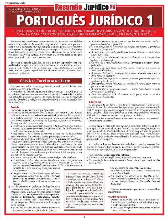Livro Português jurídico 1