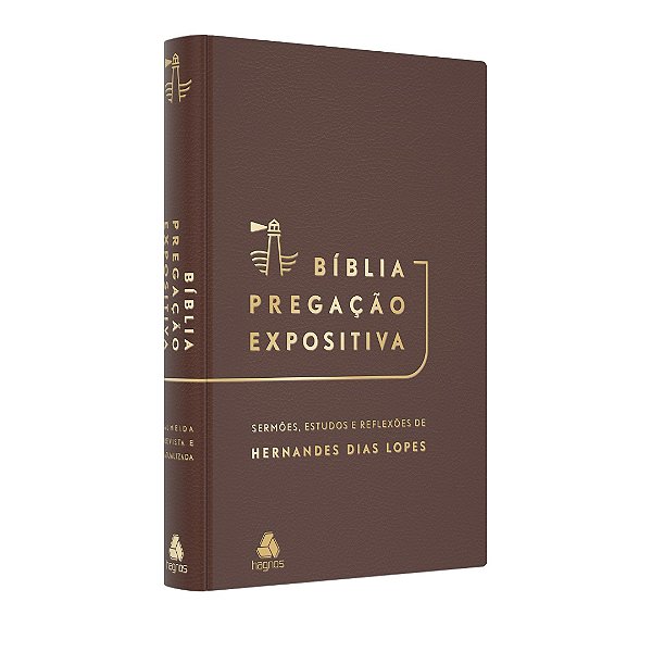 Livro Bíblia Pregação Expositiva | Ra | Pu Luxo Marrom
