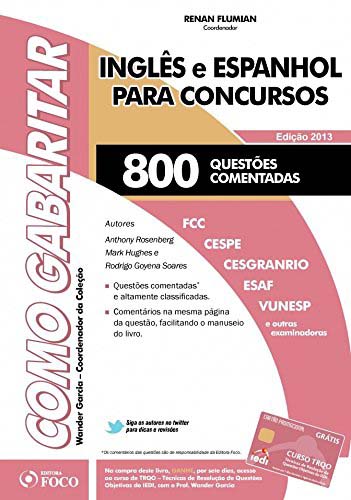 Livro Inglês e espanhol para concursos: 800 questões comentadas