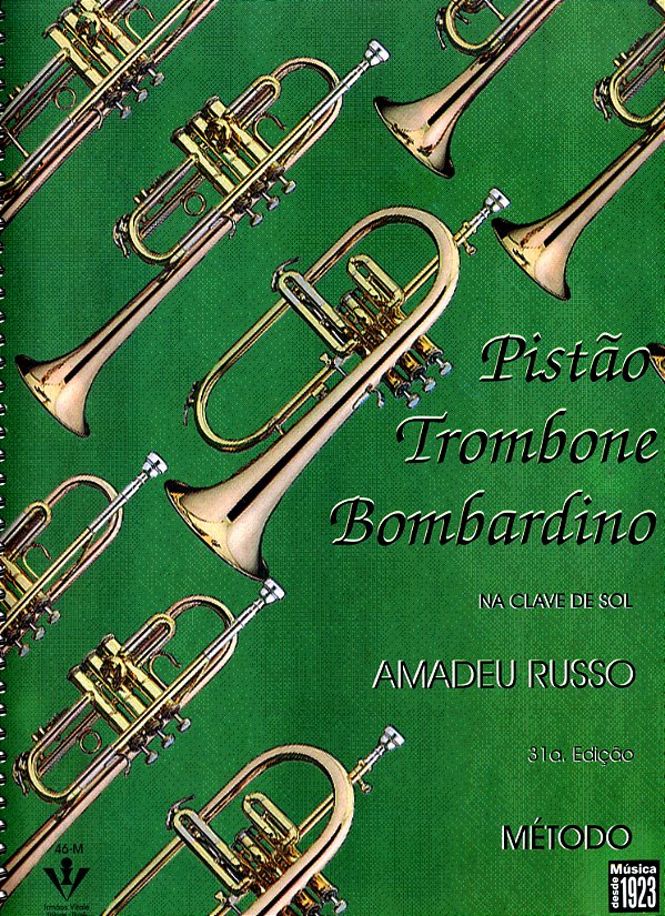 Livro Método para Pistão, Trombone e Bombardino: Na clave...