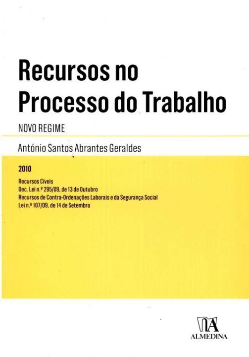 Livro Recursos no processo do trabalho: novo regime