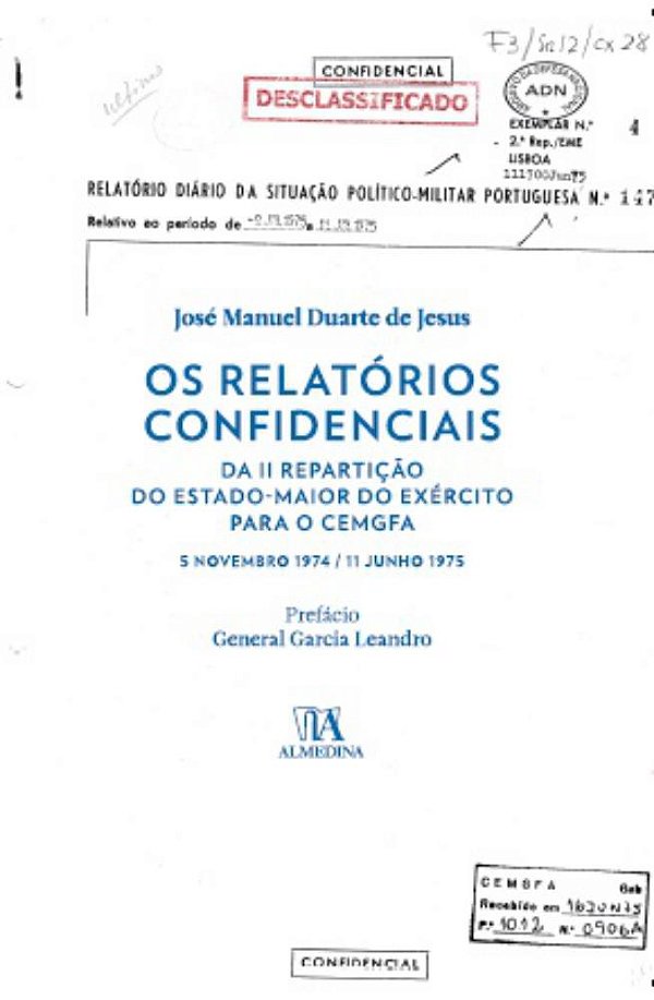 Livro Os relatórios confidenciais da II repartição do estado-ma...