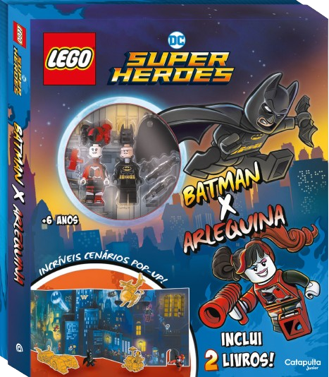 Livro Lego: super-heróis dc. batman vs arlequina