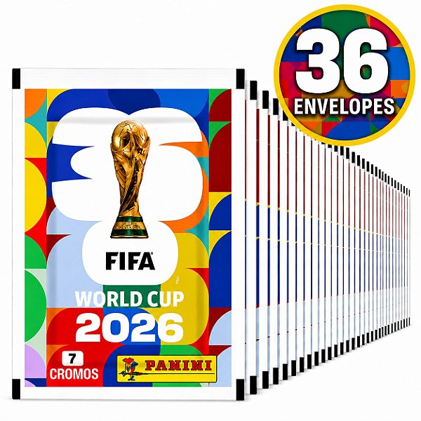 Kit 252 Figurinhas Do Álbum Copa do Mundo 2026 - 36 Envelopes