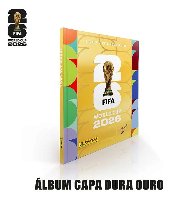 Copa do Mundo da Fifa 2026™ Álbum de figurinhas Capa Dura Ouro Fifa World Cup 2026™