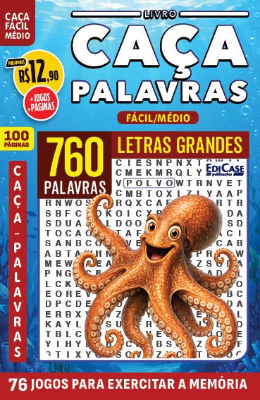Livro Caça-Palavras ed.122 - 100 págs.- Fácil/Médio