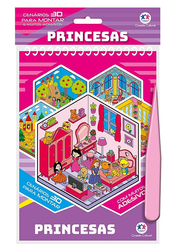 Princesas com Adesivos 3D