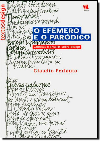 O Efemero E O Parodico - Col.Textos Design - 1