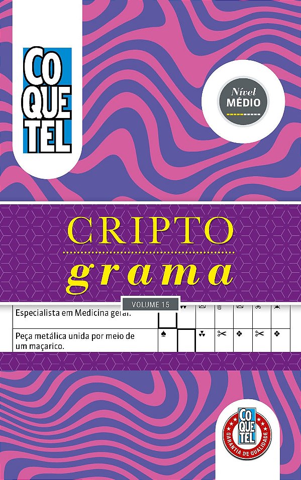 Livro Coquetel Espiral Criptograma 15: antenha seu cérebro ativo com o desafio definitivo em palavras!
