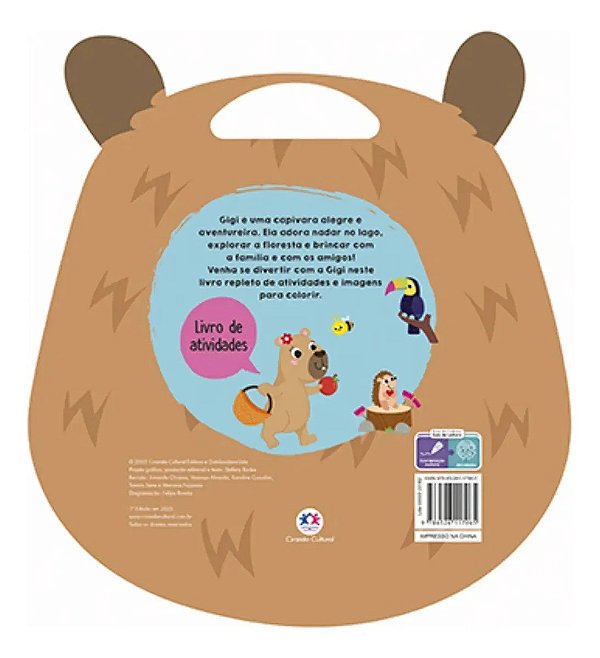Meu Bloquinho Divertido Capivara - Atividades e Colorir com Alça