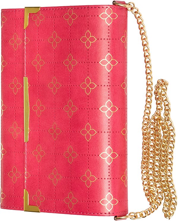 Bíblia Pocket NVI, Capa luxo carteira rosa com corrente, Leitura Perfeita