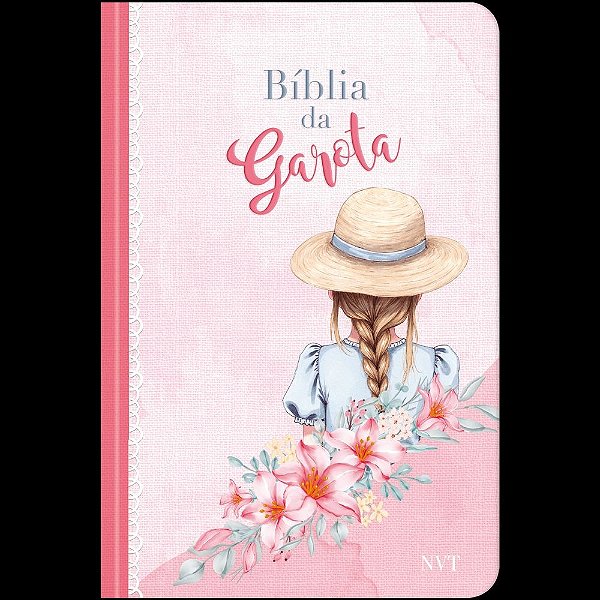 Bíblia da Garota NVT de Estudo, Letra Tradicional, com Índice de Adesivos, Panorama Bíblico, linha do tempo, mapas e acontecimentos históricos, Capa Dura Colorida