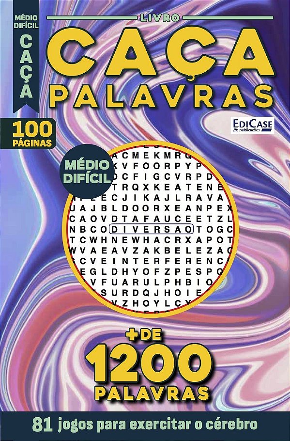 Livro caça-palavras 59: nível médio/ difícil - 81 jogos para exercitar o cérebro