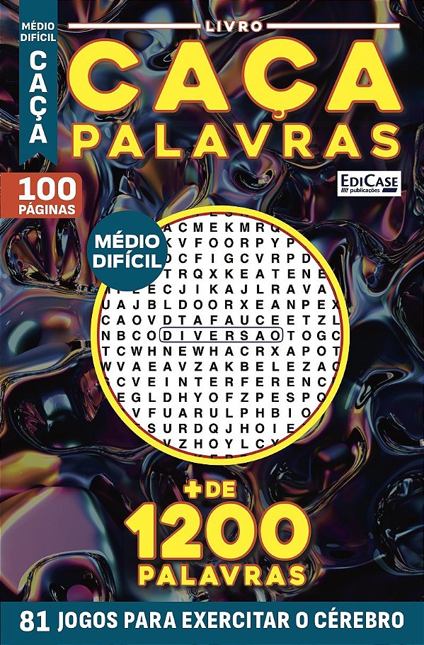 Livro caça-palavras 62: nível médio/ difícil - 81 jogos para exercitar o cérebro