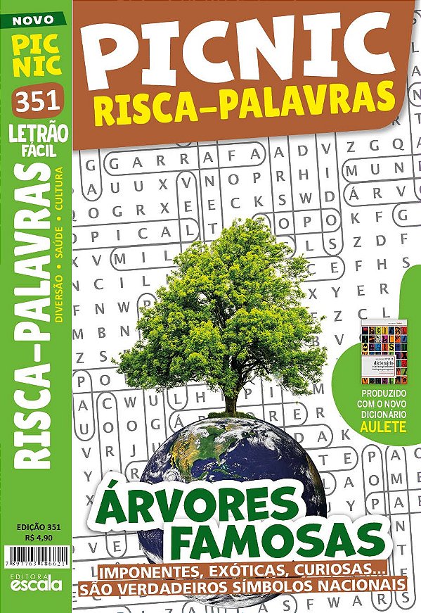 Livro Picnic Risca-Palavras - Letrão - Fácil: 351 - árvores fam...