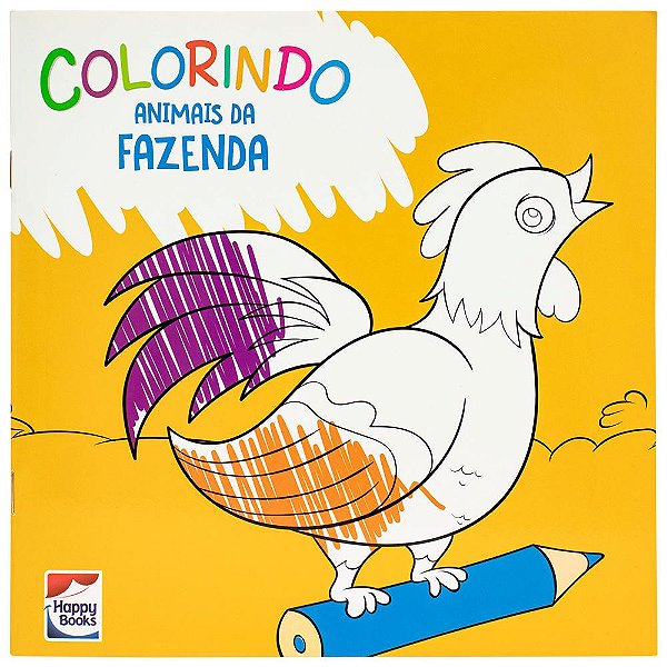 Livro Colorindo Animais: Animais da Fazenda