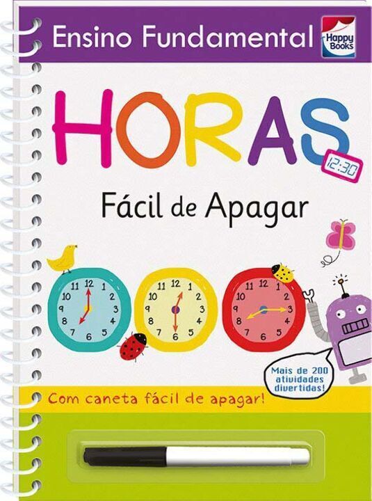 Livro Ensino Fund. - Fácil de apagar: Horas