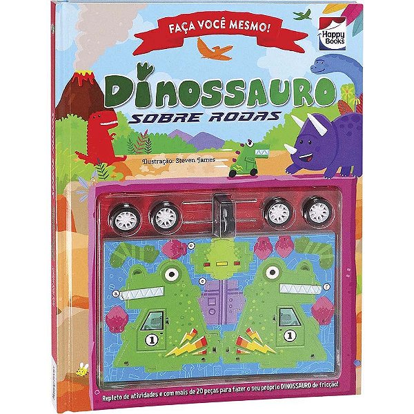 Livro Faça você mesmo! DINOSSAURO Sobre Rodas