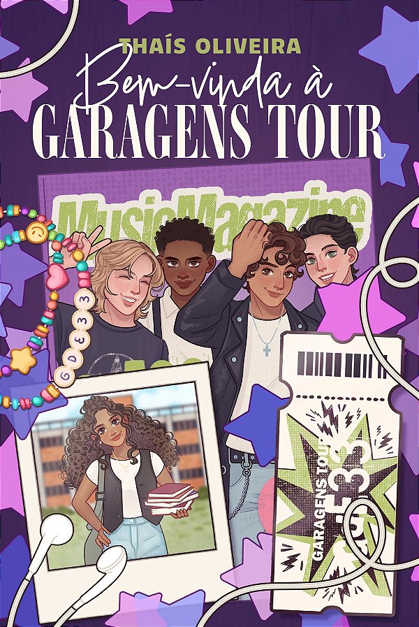 Bem-vinda à Garagens Tour — Ficção adolescente, com pôster e marca-página