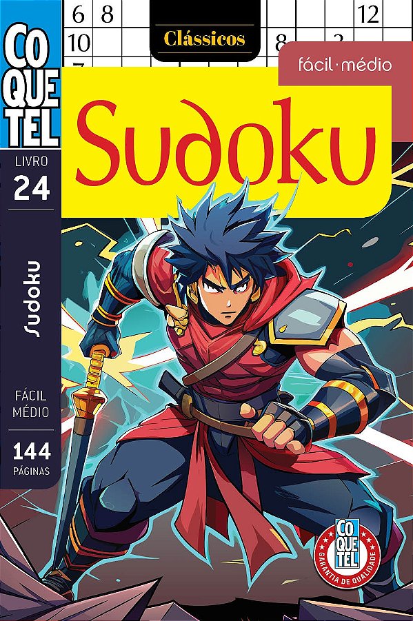 Livro Coquetel Sudoku Fácil-Médio 24