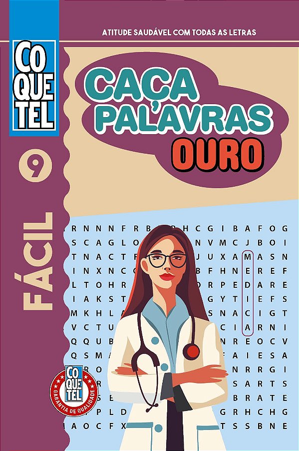 Livro Coquetel Caça-Palavras Ouro 9 S/P