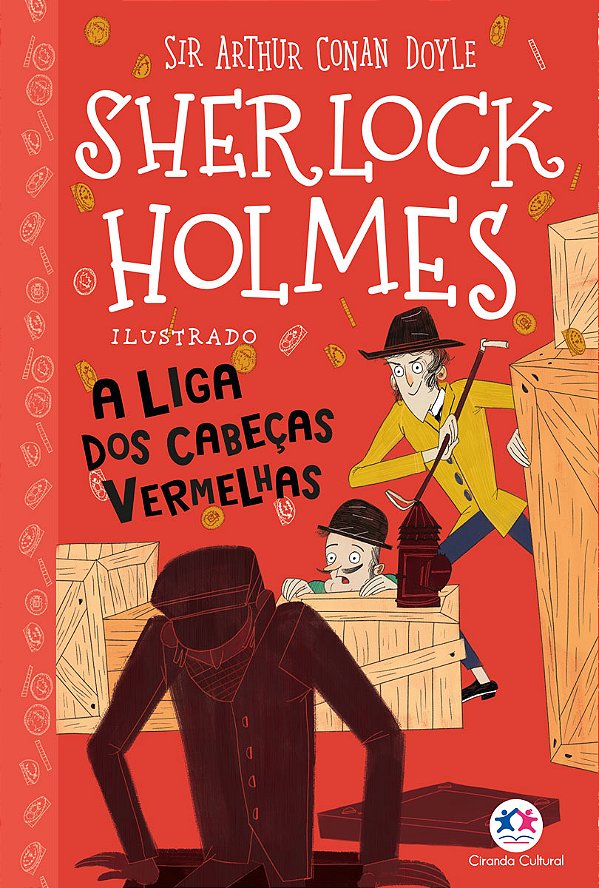 Livro Sherlock Holmes ilustrado - A liga dos cabeças verm...