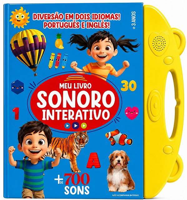 Meu Livro Sonoro Interativo - Português e Inglês - Amarelo