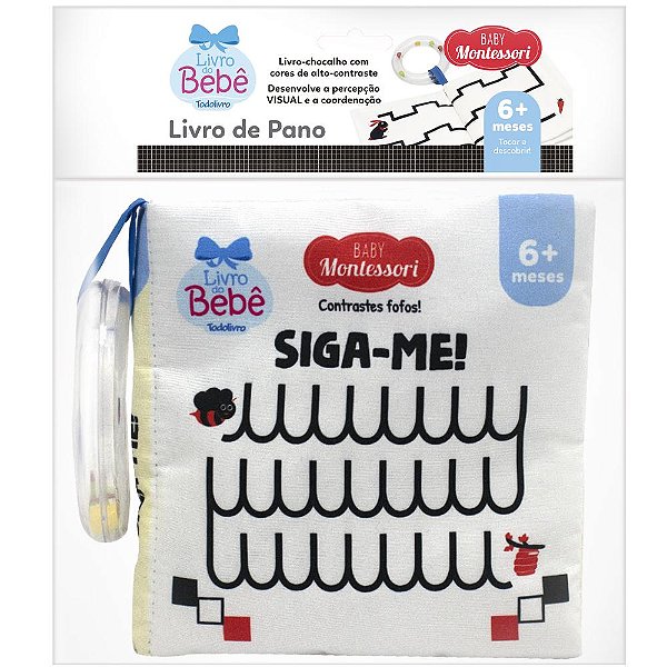 Livro Baby Montessori - Contrastes fofos! Siga-me!
