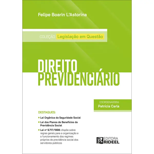 Livro Legislação Em Questão: Direito Previdenciário