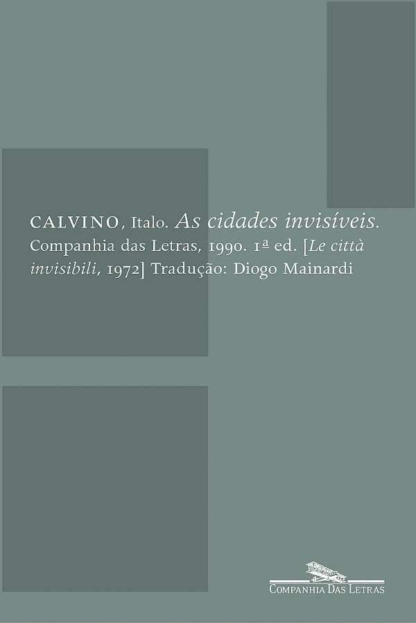 Livro As cidades invisíveis
