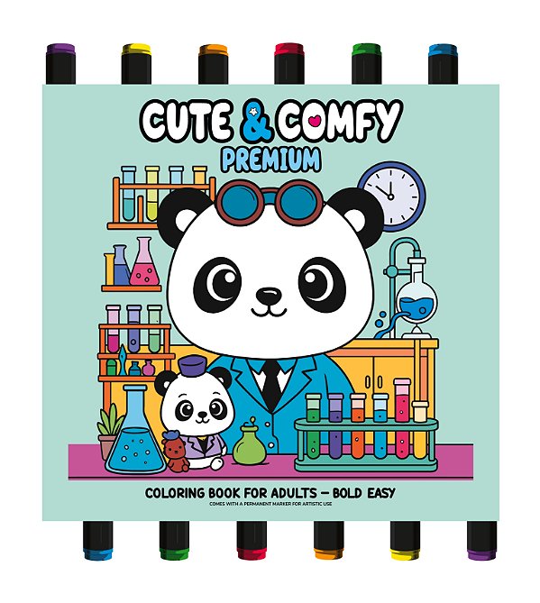 Coleção Cute & Comfy - Premium Edition - Livro de Colorir Adulto