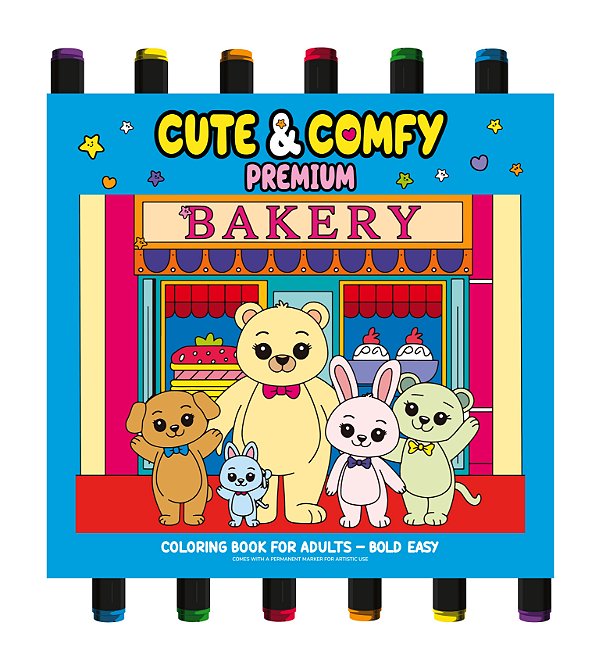 Coleção Cute & Comfy - Premium Edition - Livro de Colorir Adulto