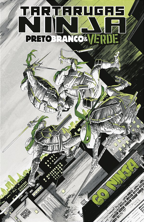 Livro Tartarugas Ninja: Preto, Branco E Verde